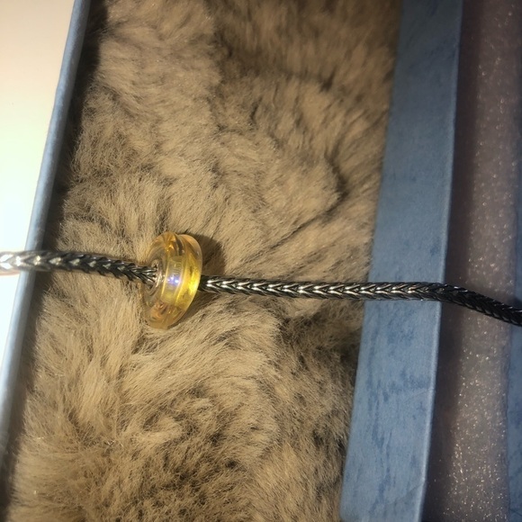 925 LAA Honey Twilight Murano Glass Beads Pearlescent yellow 61402 Retired EUC - Picture 11 of 12